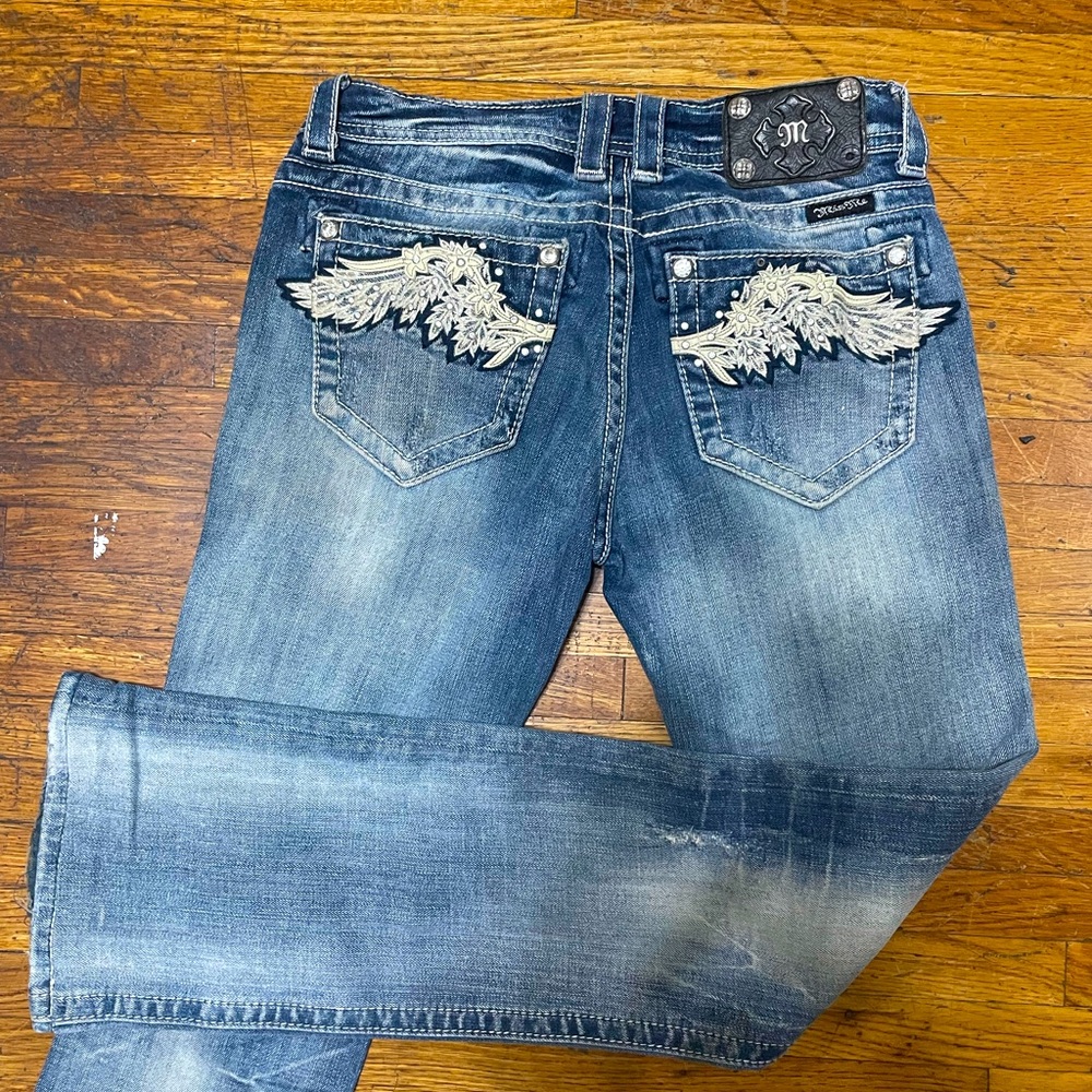 Miss me blue jeans bling crystal size 28